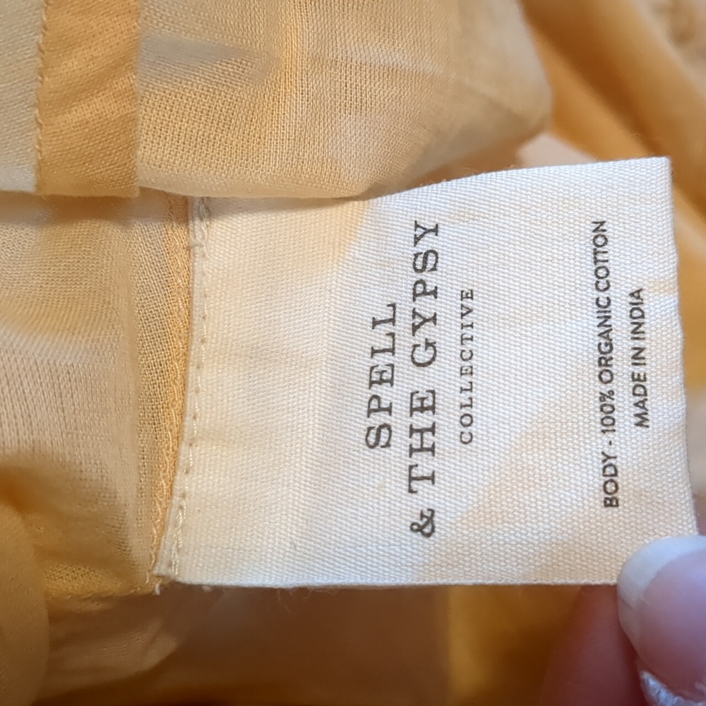 Spell And The Gypsy Sample Handkerchief Asymmetric Ruffle Hem Midi Dress NWT S - Picture 15 of 16